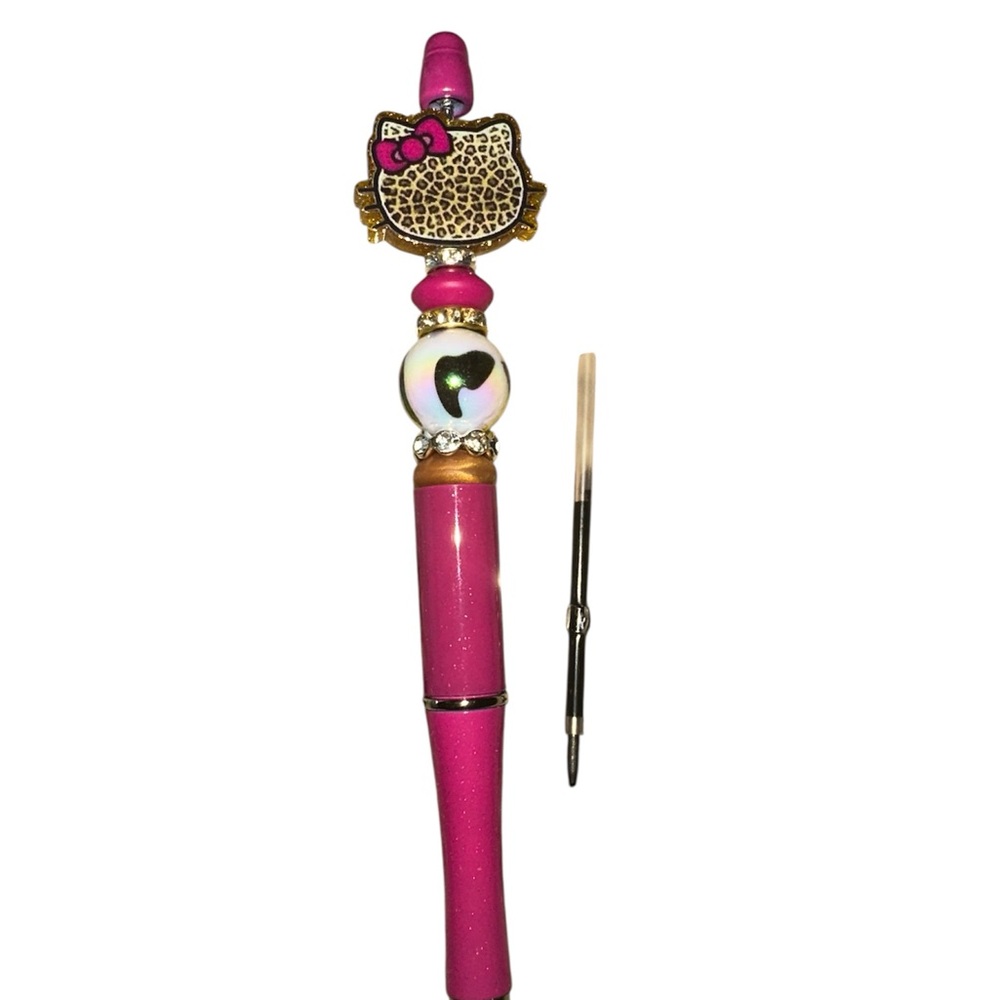 NIP! Handmade Hello Kitty Pink Ink Pen w/refill
